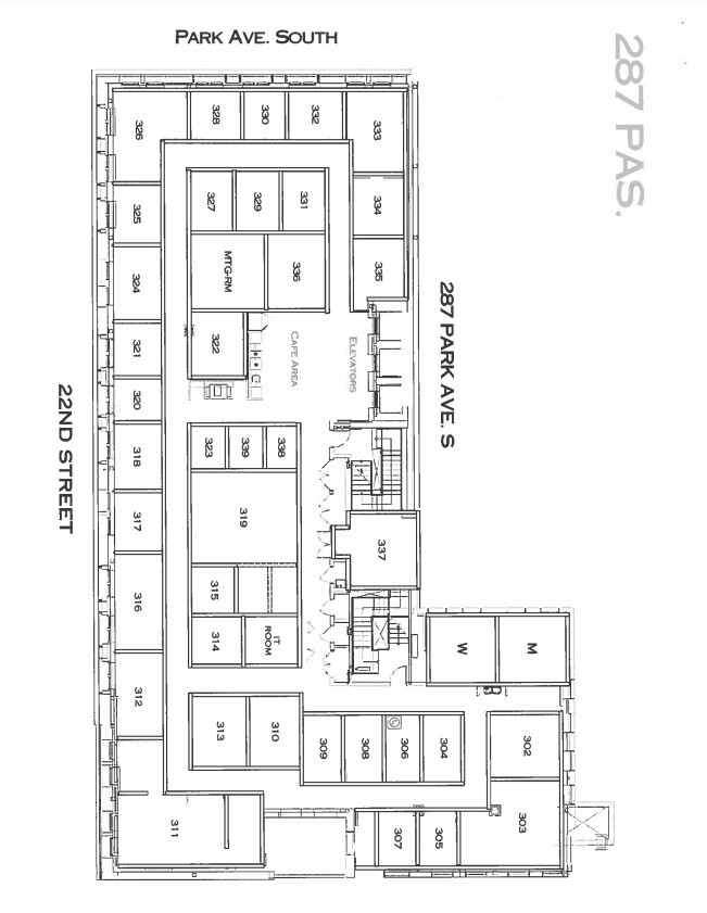 287 Park Ave S, New York, NY en alquiler Plano de la planta- Imagen 1 de 1