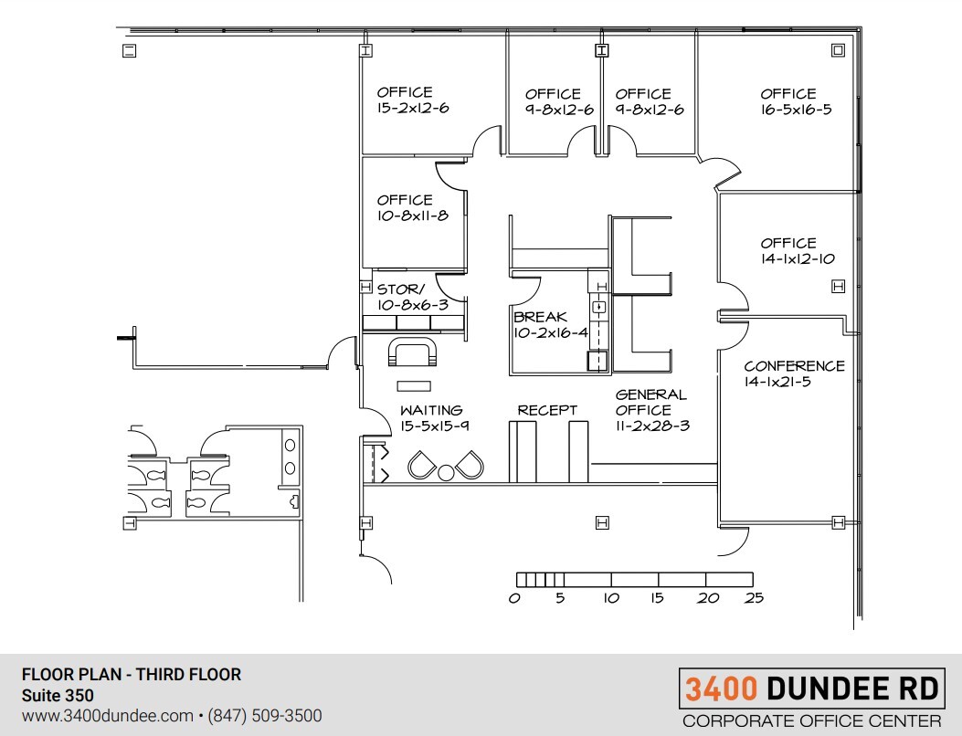 3400 Dundee Rd, Northbrook, IL en alquiler Plano de la planta- Imagen 1 de 2