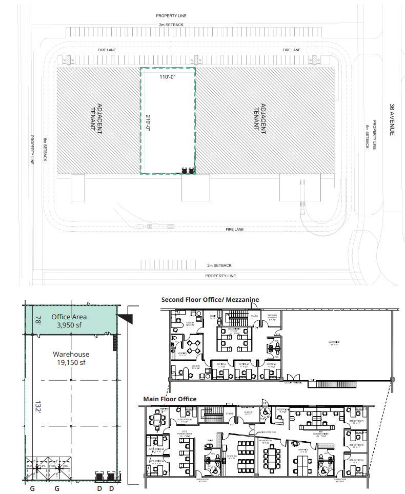 1075 36 Av, Nisku, AB en alquiler Plano de la planta- Imagen 1 de 1