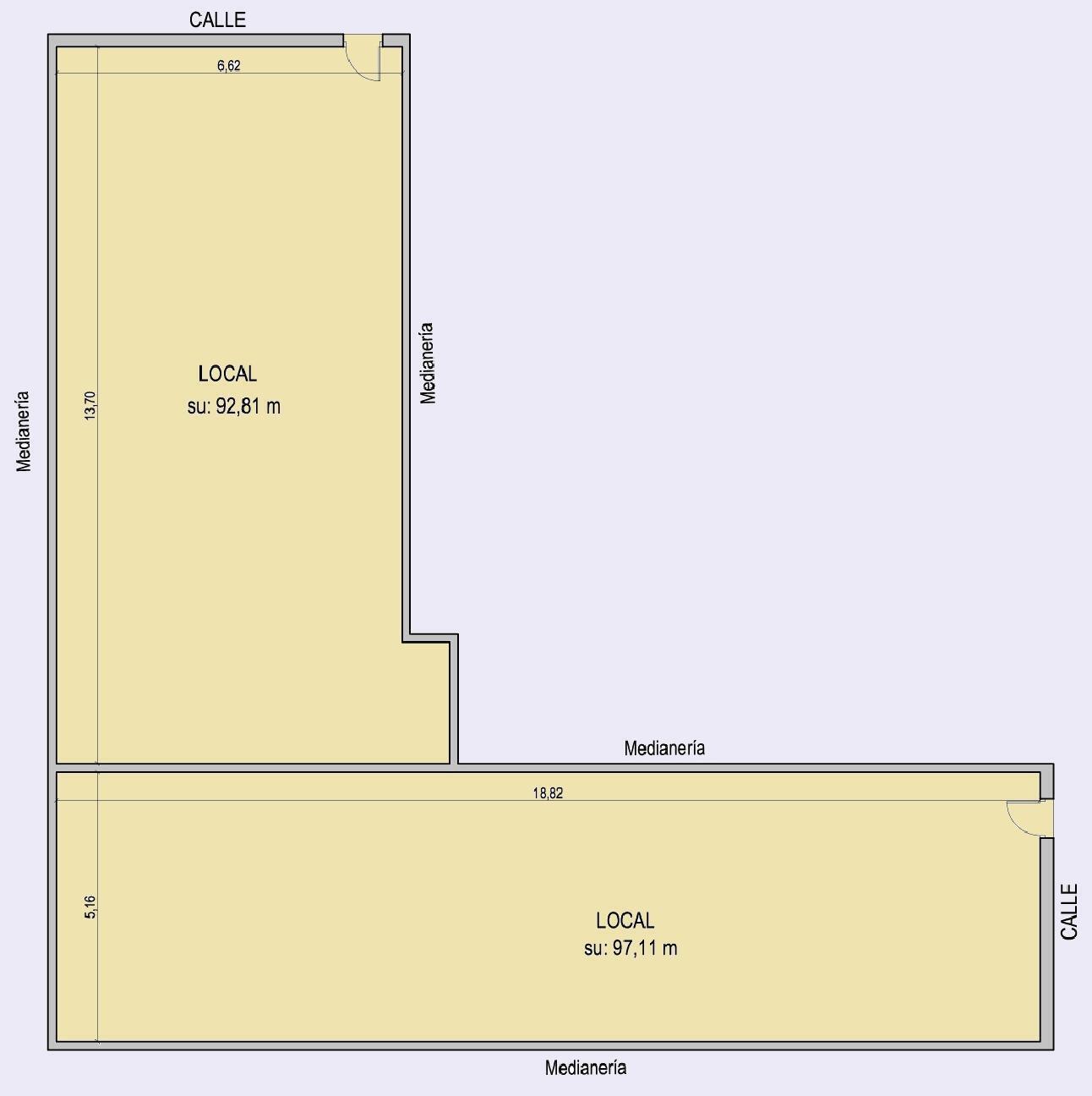 Local en Lorca en venta Plano de la planta- Imagen 1 de 11
