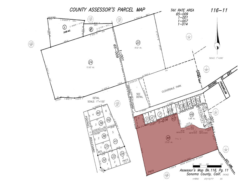 593 W 2nd St, Cloverdale, CA en venta - Plano de solar - Imagen 2 de 3