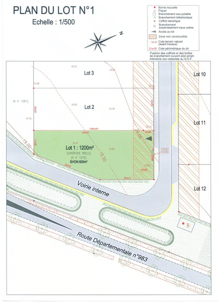 Terreno en Faverolles en venta - Plano del sitio - Imagen 1 de 1