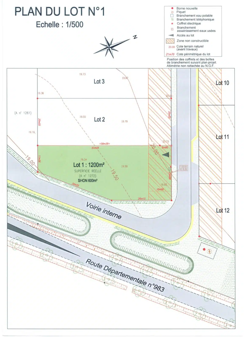 Terreno en Faverolles en venta Plano del sitio- Imagen 1 de 2