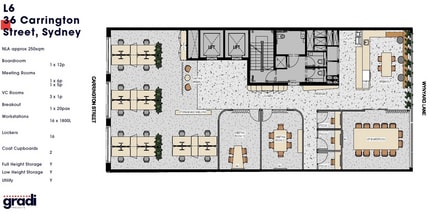 34-36 Carrington St, Sydney en alquiler Plano de la planta- Imagen 1 de 1