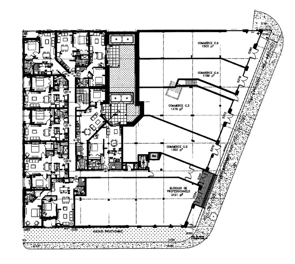 5350-5380 Rue Sherbrooke O, Montréal, QC H4A 1V6 - Unidad C1 -  - Plano de la planta - Image 1 of 1