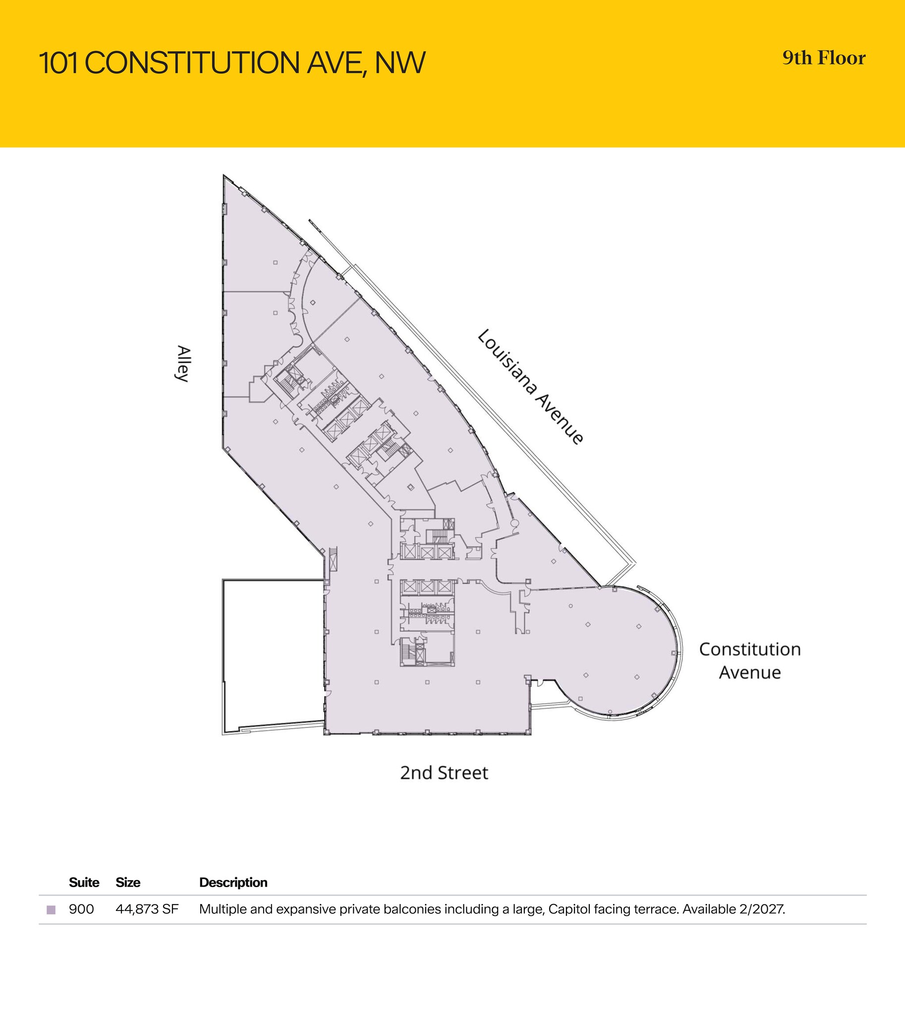 101 Constitution Ave NW, Washington, DC en alquiler Plano de la planta- Imagen 1 de 1