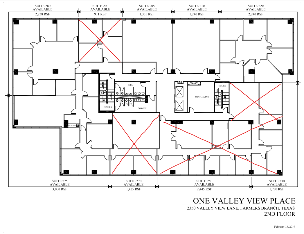 2350 Valley View Ln, Dallas, TX en alquiler Plano de la planta- Imagen 1 de 1