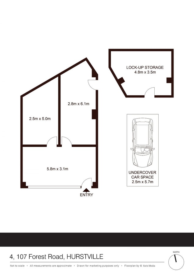 107 Forest Rd, Hurstville, NSW 2220 - Unidad Shop 4 -  - Plano de la planta - Image 1 of 5