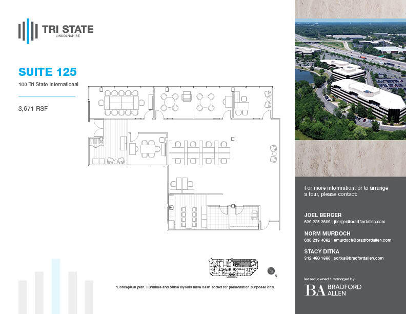 300 Tri State International, Lincolnshire, IL en alquiler Plano de la planta- Imagen 1 de 1