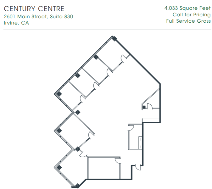 2601-2603 Main St, Irvine, CA en alquiler Plano de la planta- Imagen 1 de 1