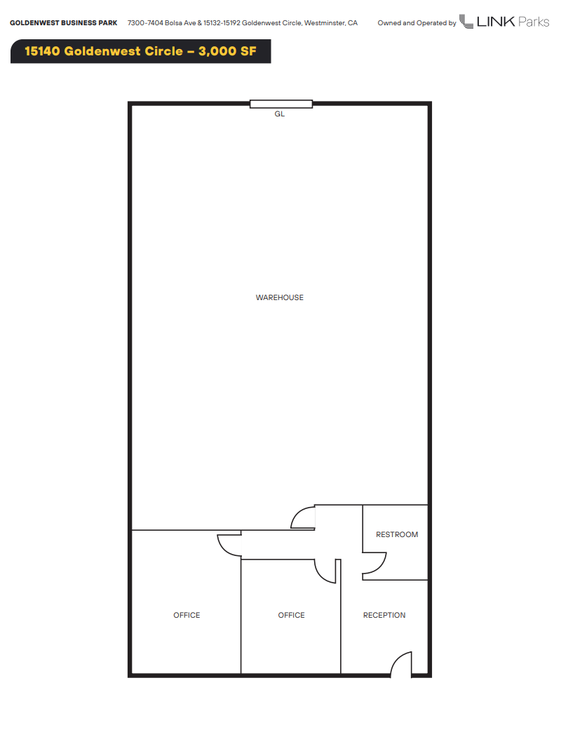 15131-15151 Goldenwest Cir, Westminster, CA en alquiler Plano de la planta- Imagen 1 de 1