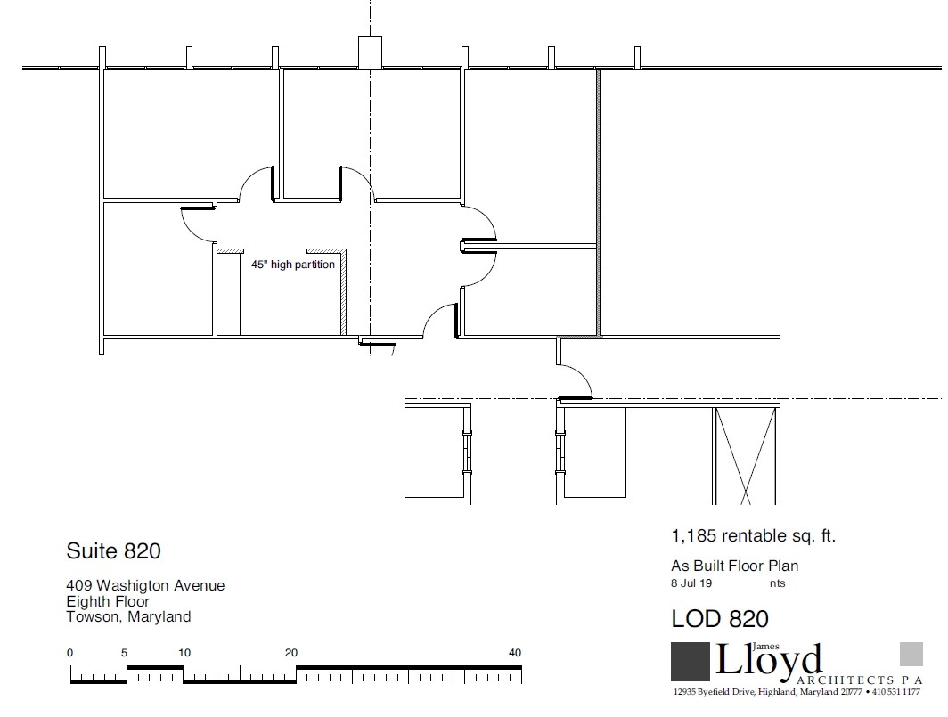 409 Washington Ave, Towson, MD en alquiler Plano de la planta- Imagen 1 de 2