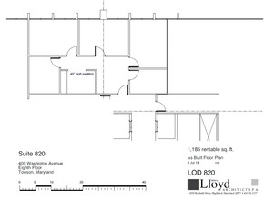 409 Washington Ave, Towson, MD en alquiler Plano de la planta- Imagen 1 de 2