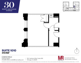 30 N Michigan Ave, Chicago, IL en alquiler Plano de la planta- Imagen 1 de 3