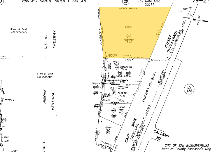 4001-4017 E Main St, Ventura, CA en venta - Plano de solar - Imagen 2 de 7