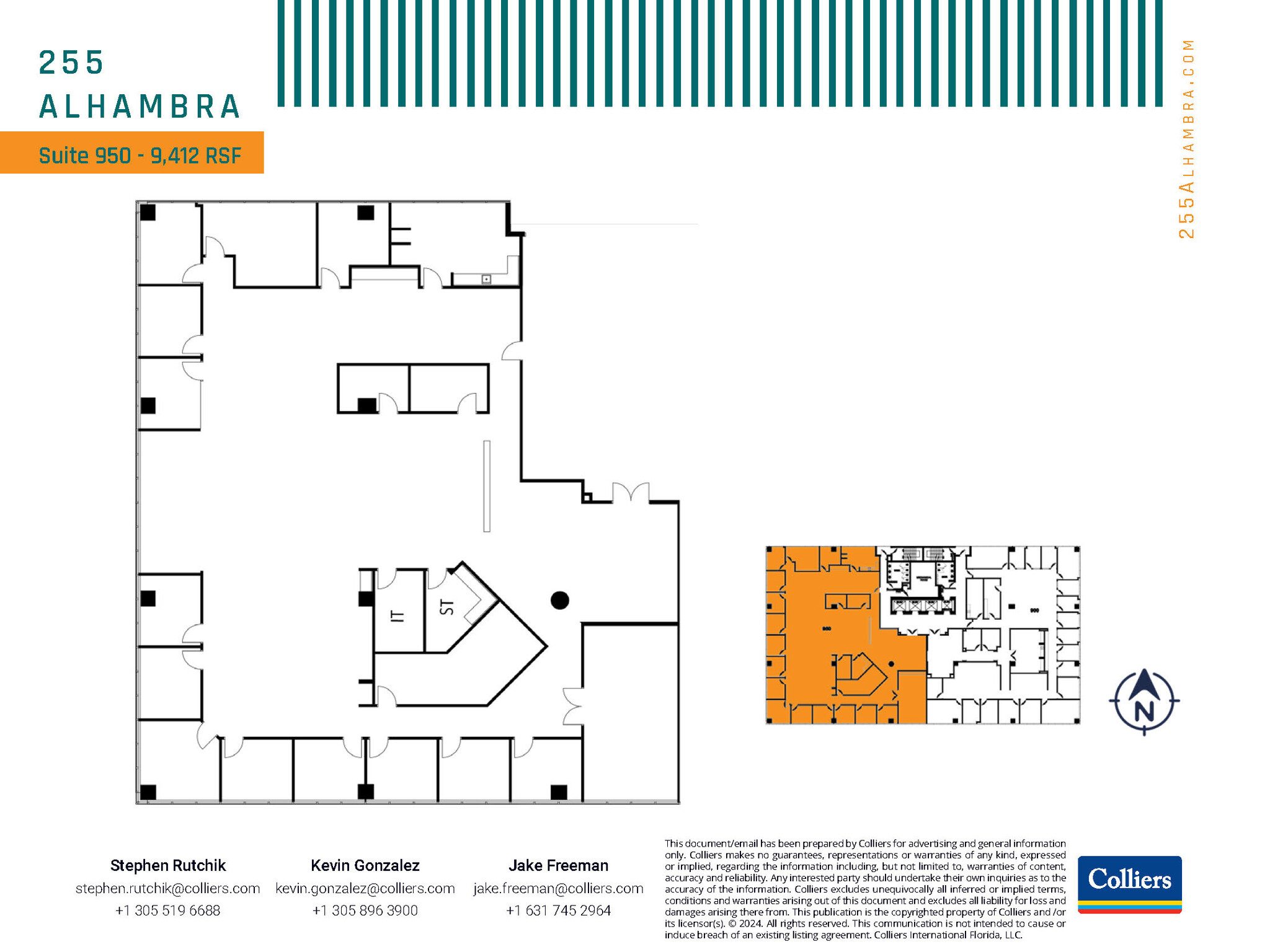 255 Alhambra Cir, Coral Gables, FL en alquiler Plano de la planta- Imagen 1 de 1