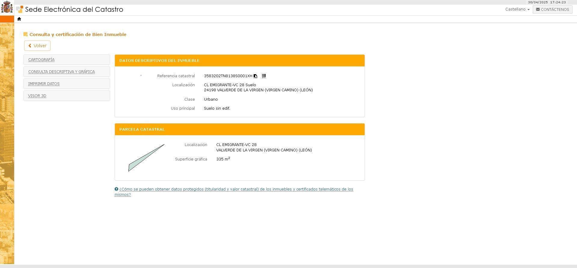 Terreno en Valverde de la Virgen, León en venta Foto del edificio- Imagen 1 de 3
