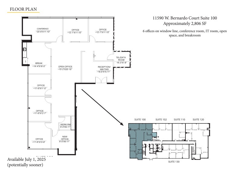 11590 W Bernardo Ct, San Diego, CA en alquiler Plano de la planta- Imagen 1 de 1