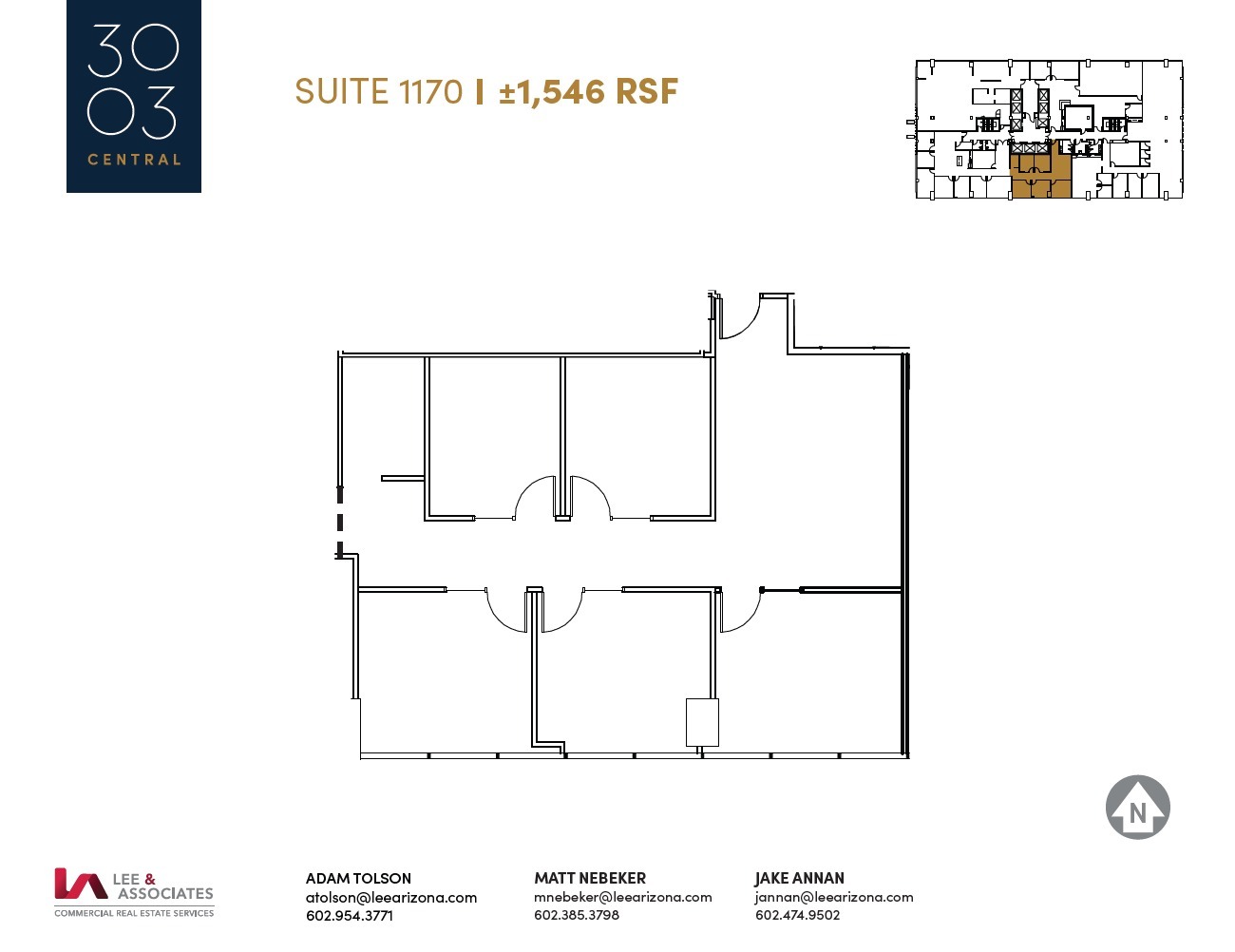 3003 N Central Ave, Phoenix, AZ en venta Plano de la planta- Imagen 1 de 1