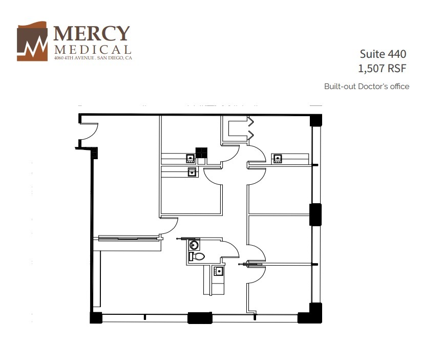 4060 4th Ave, San Diego, CA en alquiler Plano de la planta- Imagen 1 de 2