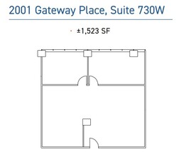 2001 Gateway Pl, San Jose, CA en alquiler Plano de la planta- Imagen 1 de 1