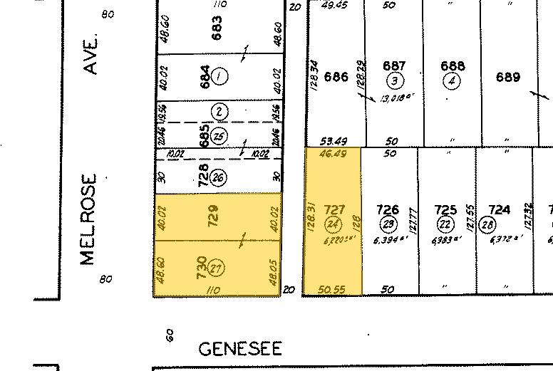 7718-7720 Melrose Ave, Los Angeles, CA en alquiler - Plano de solar - Imagen 2 de 2