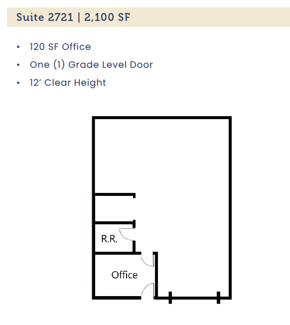 2711-2725 Cullen St, Fort Worth, TX en alquiler Plano de la planta- Imagen 1 de 1