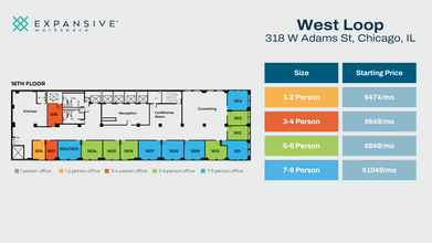 318 W Adams St, Chicago, IL en alquiler Plano de la planta- Imagen 1 de 4