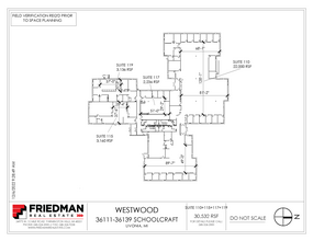 36111-36119 Schoolcraft Rd, Livonia, MI en alquiler Plano de la planta- Imagen 2 de 3