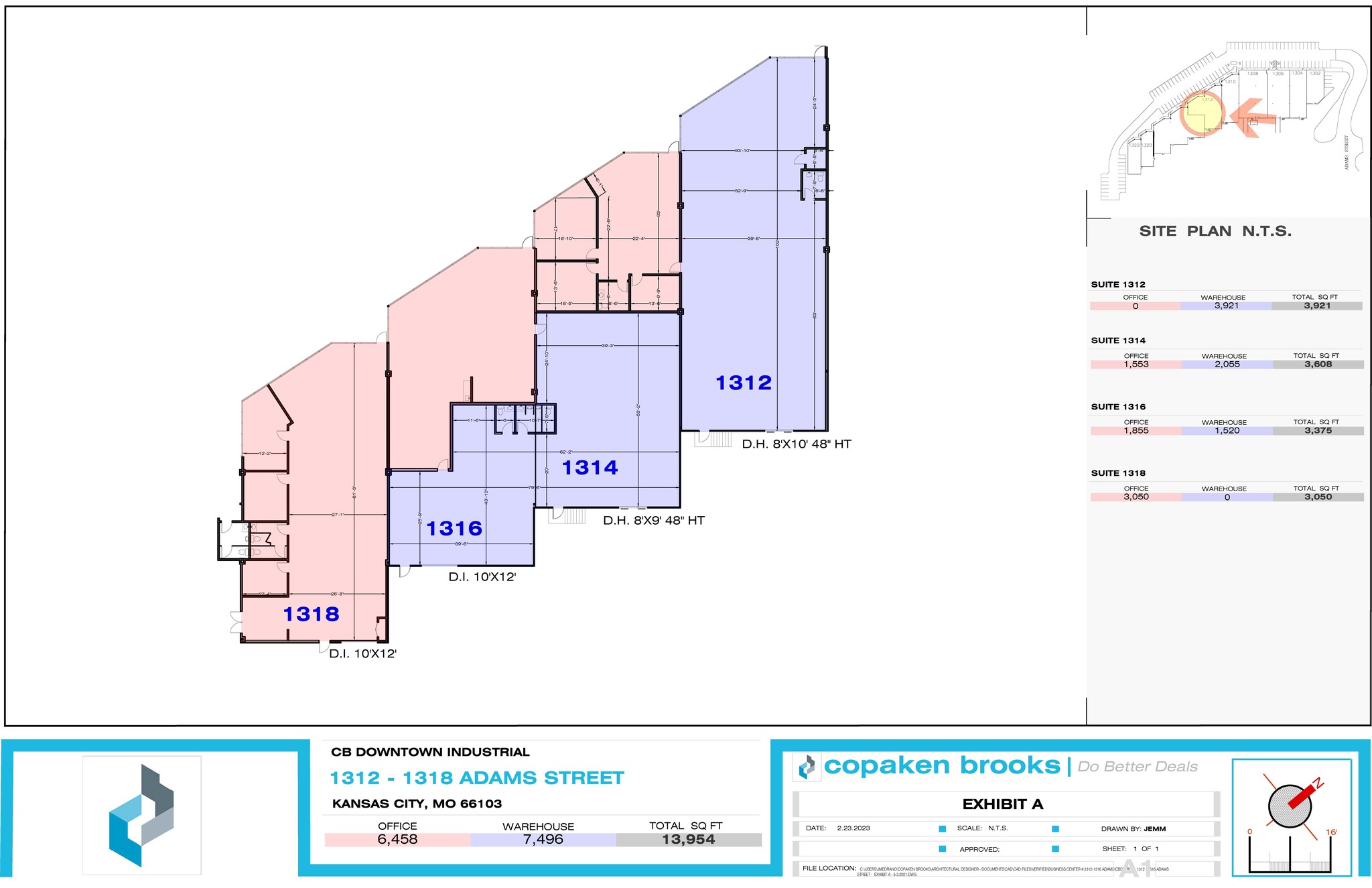 1300-1322 Adams St, Kansas City, KS en alquiler Plano de la planta- Imagen 1 de 6