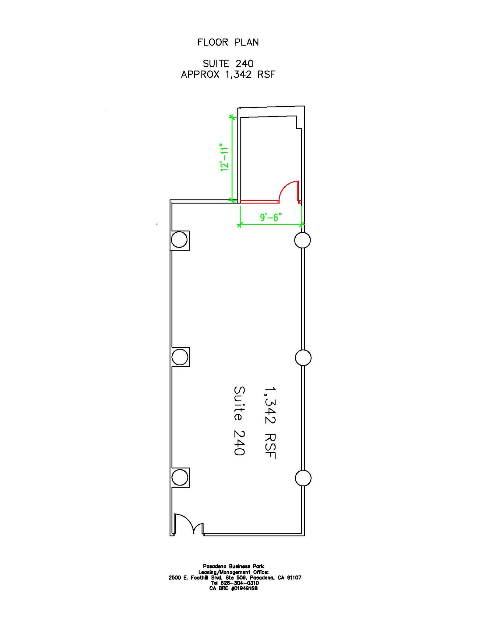 133 N Altadena Dr, Pasadena, CA en alquiler Plano de la planta- Imagen 1 de 1