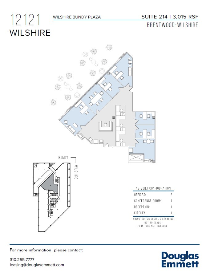 12121 Wilshire Blvd, Los Angeles, CA en alquiler Plano de la planta- Imagen 1 de 1