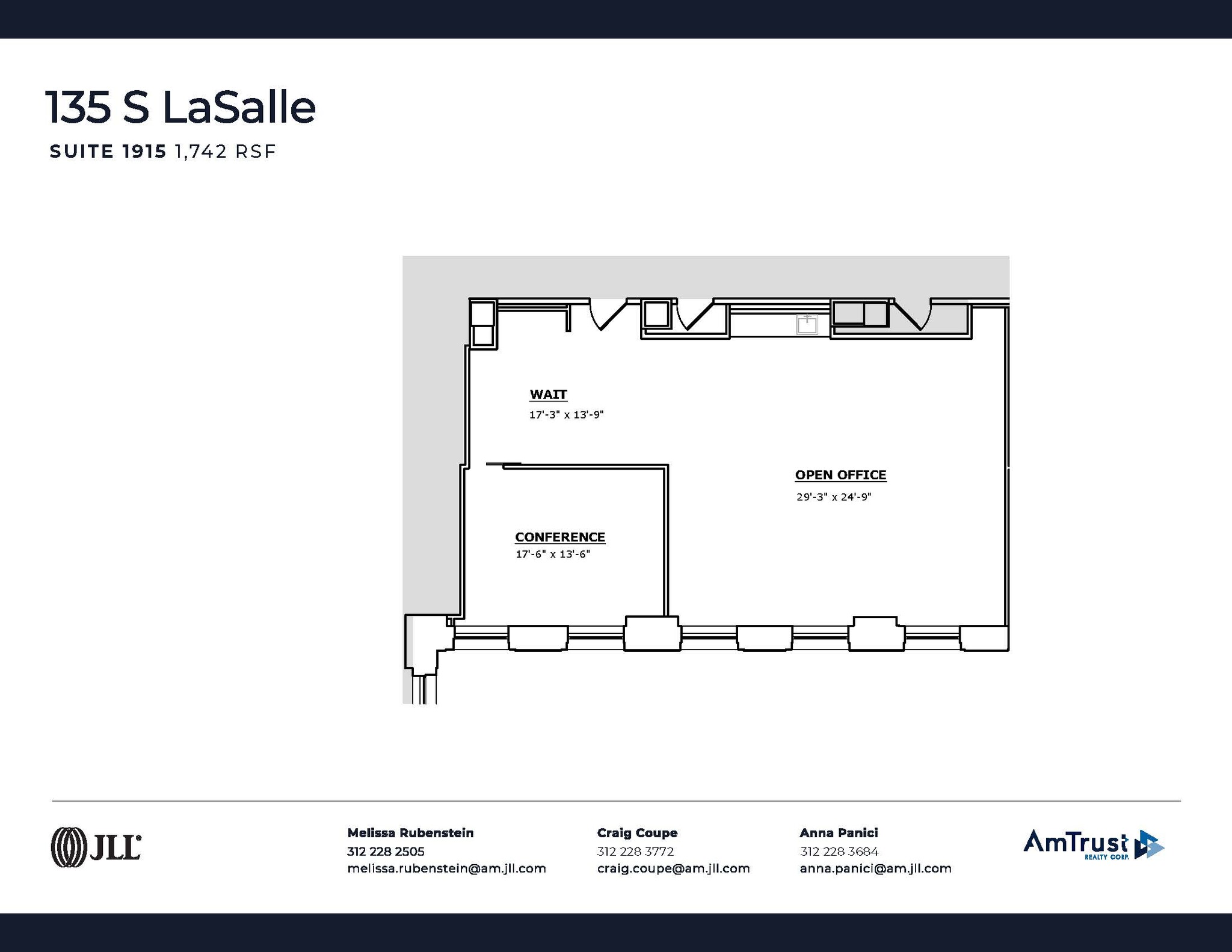 135 S LaSalle St, Chicago, IL en alquiler Plano de la planta- Imagen 1 de 1