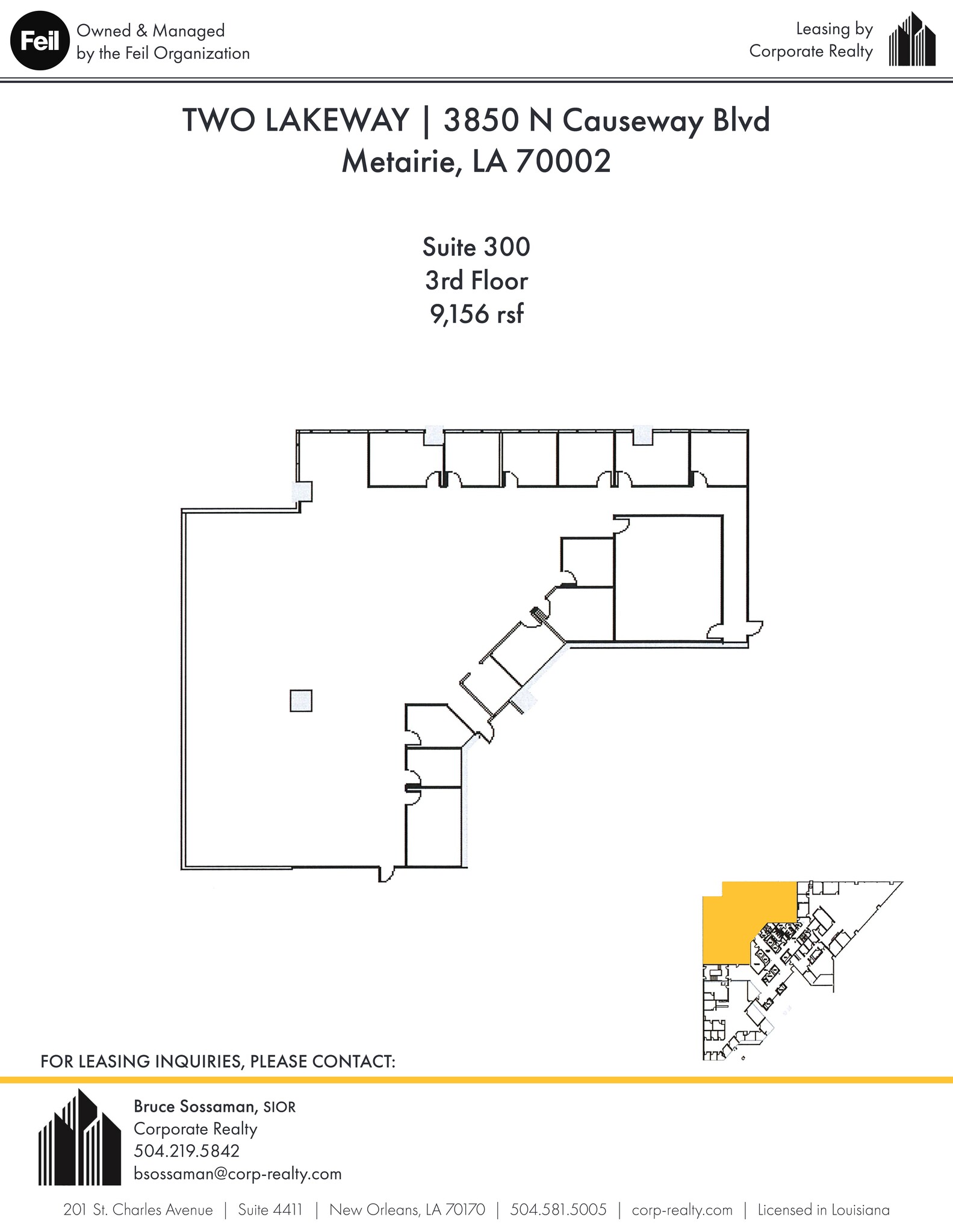 3900 N Causeway Blvd, Metairie, LA en alquiler Plano del sitio- Imagen 1 de 1