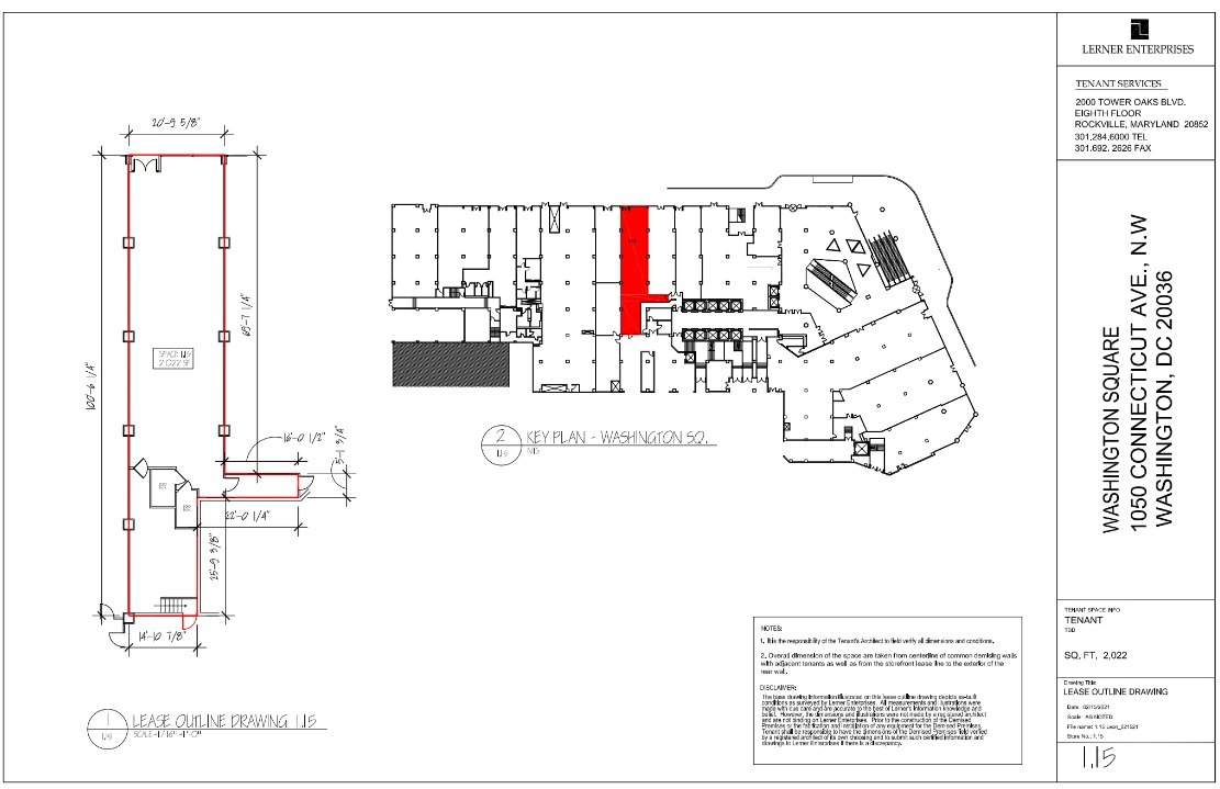 1050 Connecticut Ave NW, Washington, DC en alquiler Plano de la planta- Imagen 1 de 1