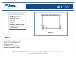 3925 N I-10 Service Rd, Metairie, LA en alquiler Plano de la planta- Imagen 1 de 1