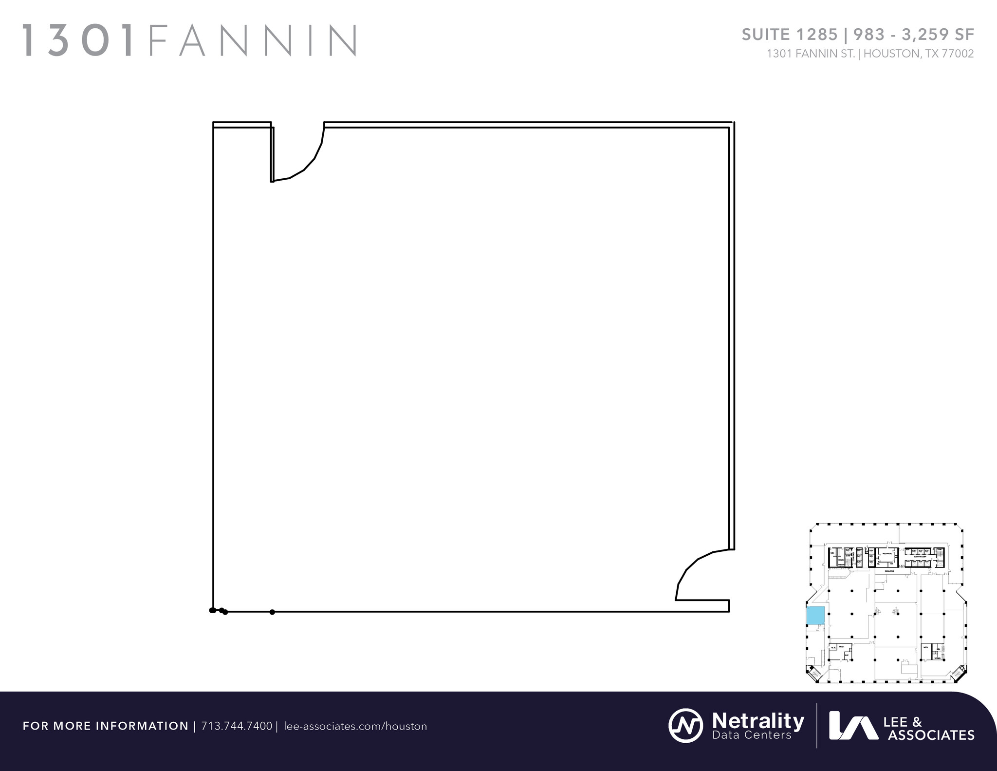 1301 Fannin St, Houston, TX en alquiler Plano de la planta- Imagen 1 de 1