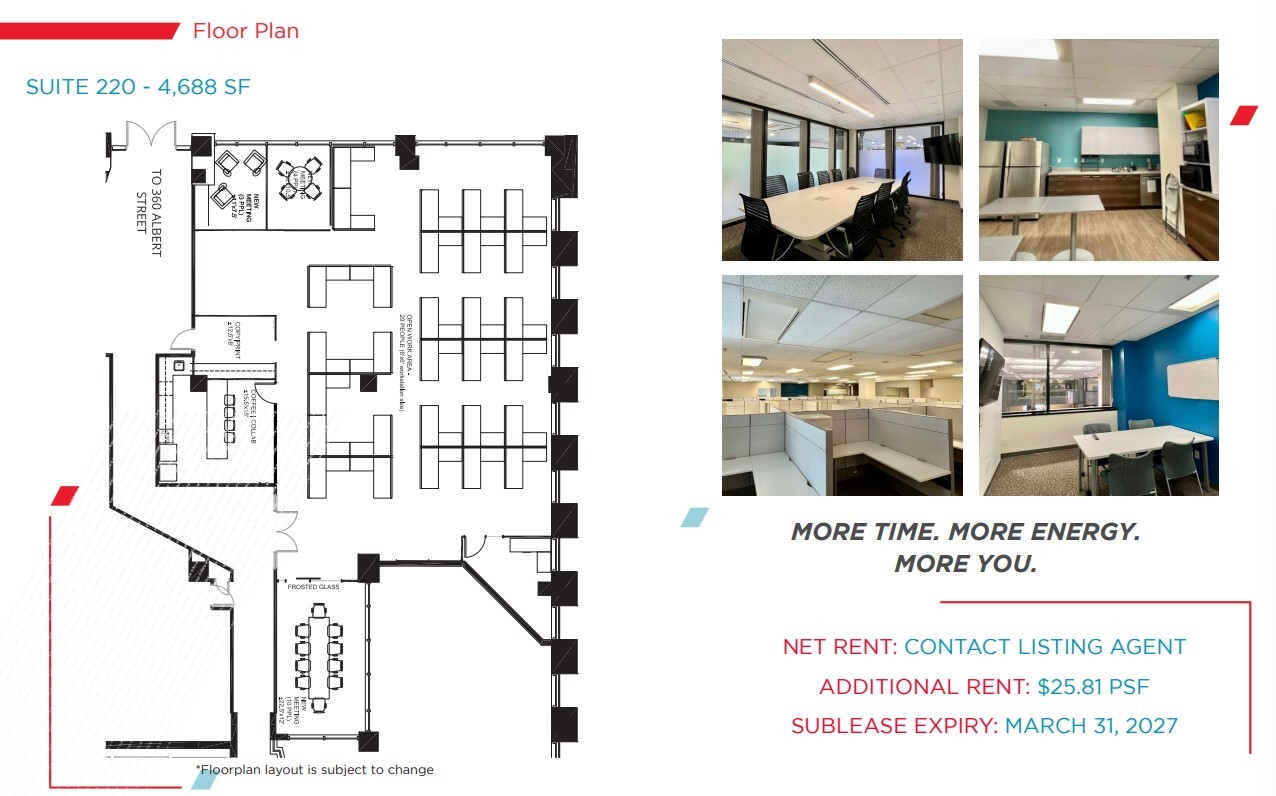 350 Albert St, Ottawa, ON en alquiler Plano de la planta- Imagen 1 de 1