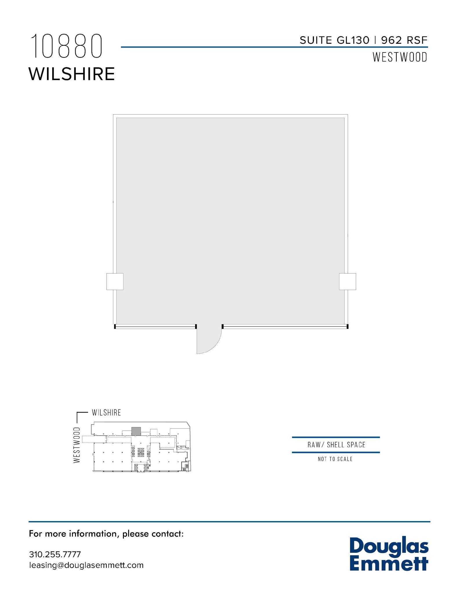 10880 Wilshire Blvd, Los Angeles, CA en alquiler Plano de la planta- Imagen 1 de 1