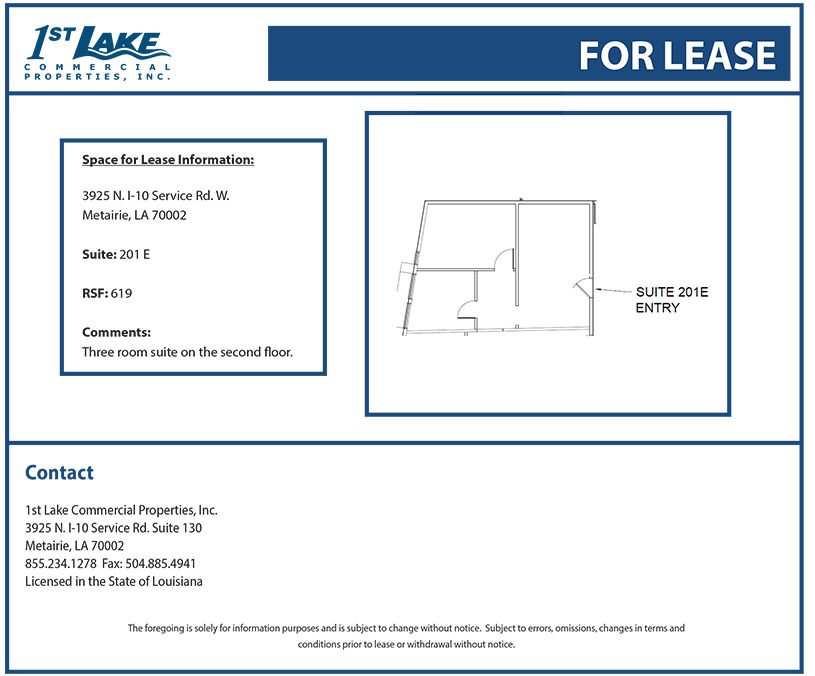 3925 N I-10 Service Rd, Metairie, LA en alquiler Plano de la planta- Imagen 1 de 1