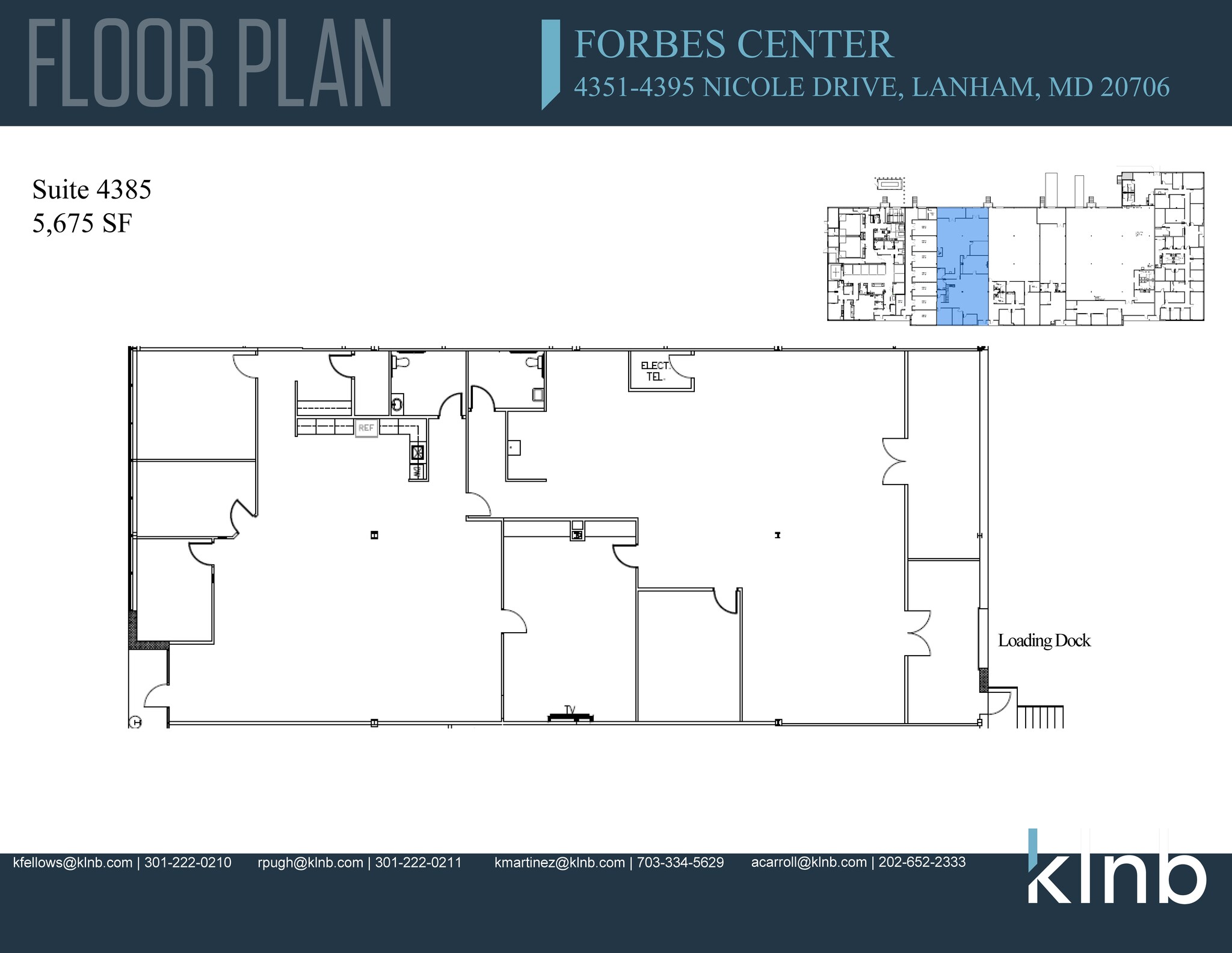 4351-4395 Nicole Dr, Lanham, MD en alquiler Plano de la planta- Imagen 1 de 1