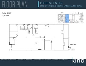 4351-4395 Nicole Dr, Lanham, MD en alquiler Plano de la planta- Imagen 1 de 1