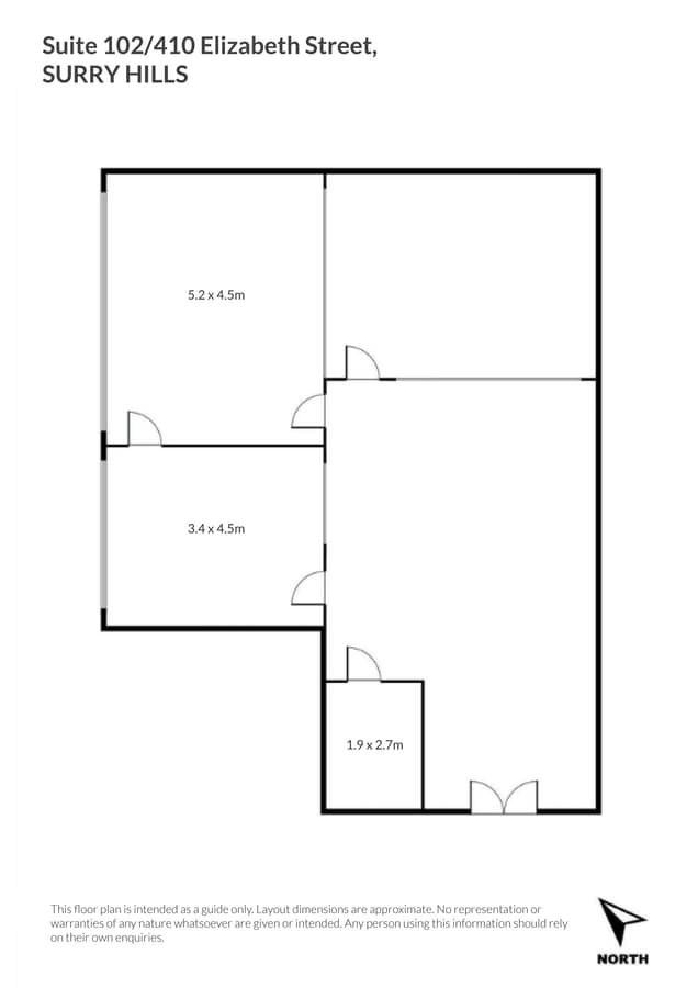 410-412 Elizabeth St, Surry Hills, NSW 2010 - Unidad 1.02 - - Plano de la planta - Image 1 of 5