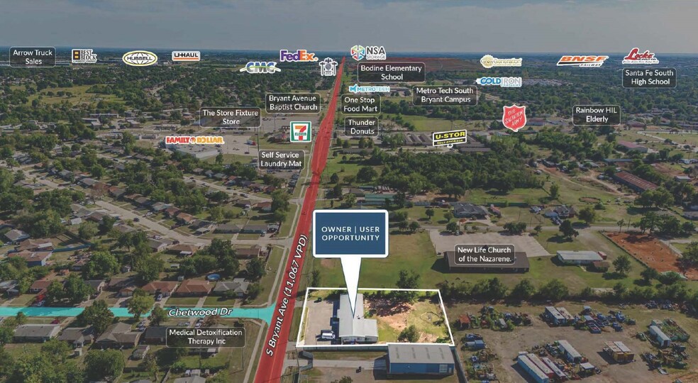 3901 S Bryant Ave, Del City, OK en venta - Foto del edificio - Imagen 3 de 4