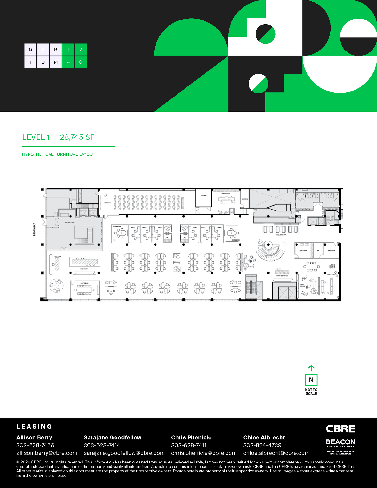 1740 Broadway, Denver, CO en alquiler Plano de la planta- Imagen 1 de 1