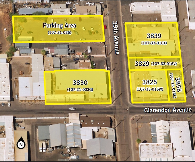 3858 W Clarendon Ave, Phoenix, AZ en venta - Vista aérea - Imagen 3 de 3