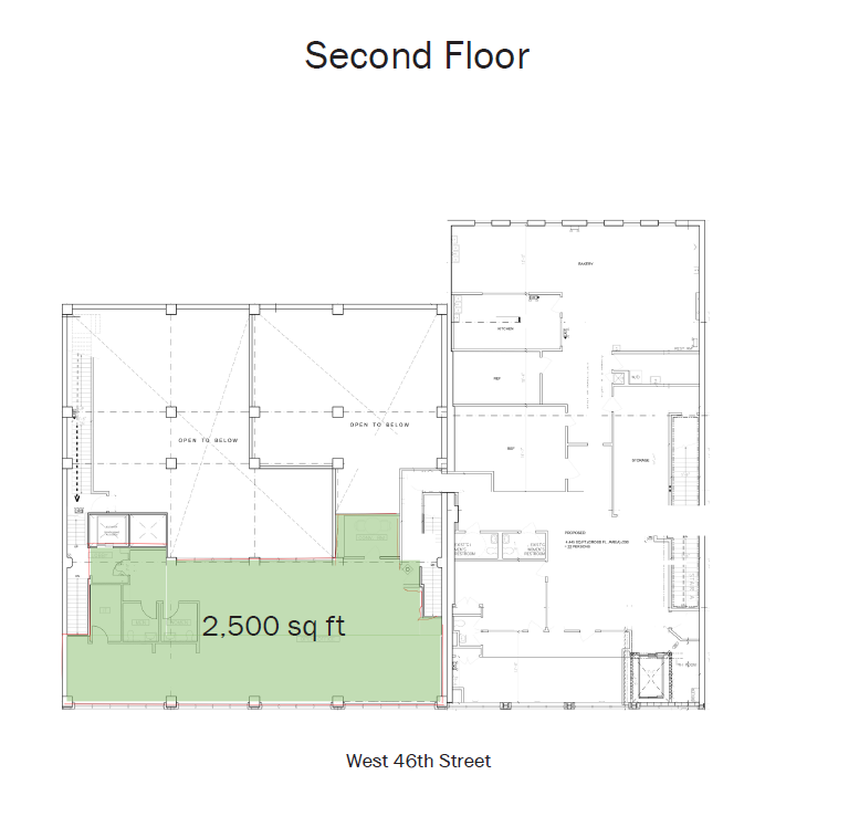 621-625 W 46th St, New York, NY en alquiler Plano de la planta- Imagen 1 de 6