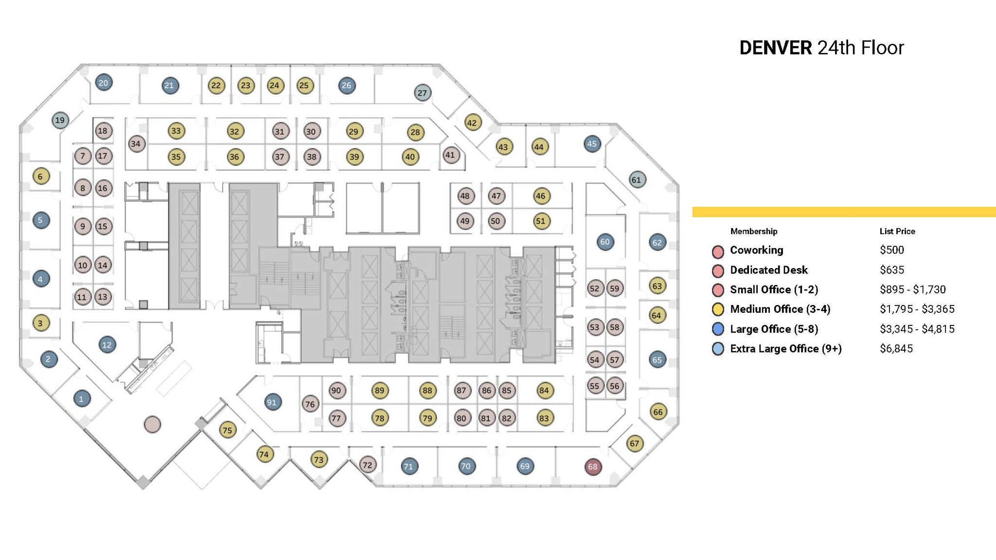 1801 California St, Denver, CO en alquiler Plano de la planta- Imagen 1 de 1