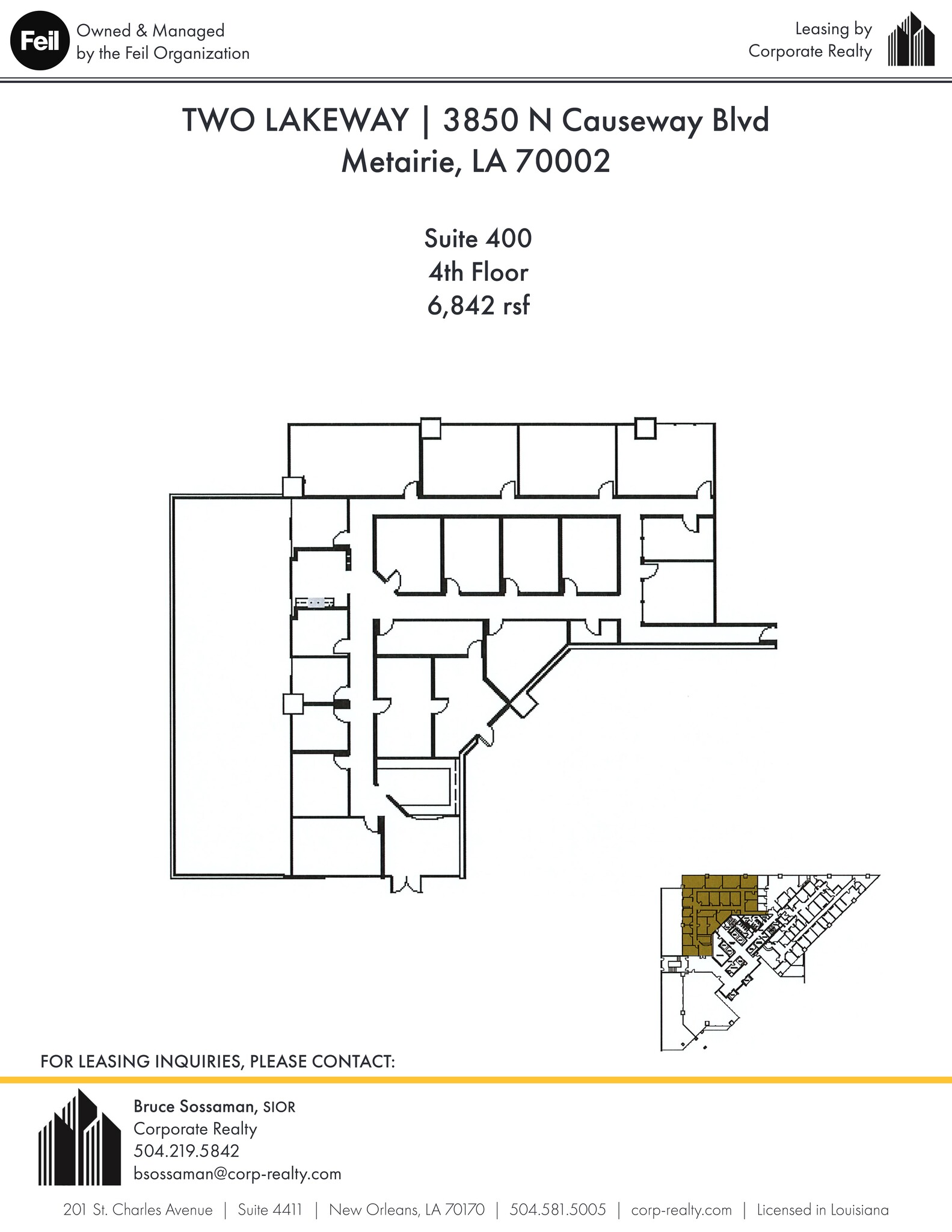 3900 N Causeway Blvd, Metairie, LA en alquiler Plano del sitio- Imagen 1 de 1