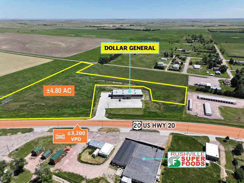 3405 US Hwy 20, Rushville, NE en venta - Vista aérea - Imagen 2 de 5